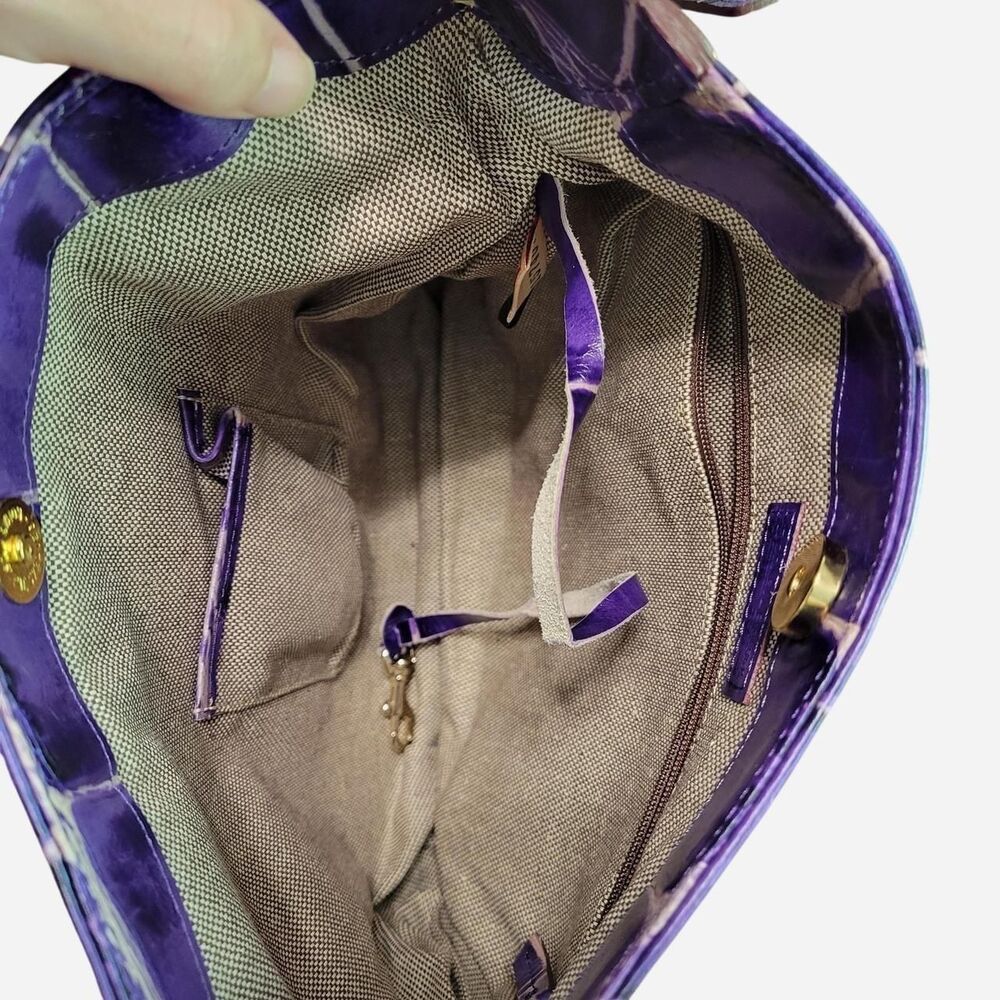Dooney & Bourke Purple Fredrica Croc Embossed Leather Crossbody Purse - Picture 8 of 8